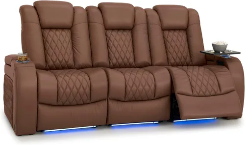 Vista 71 de Seatcraft Asiento de cine en casa Diamante Reclinable Individual Rojo