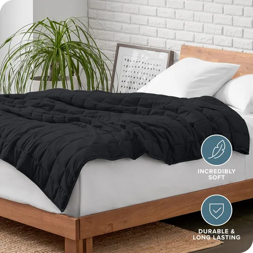 Vista 32 de Bare Home Manta con peso tamaño Twin o Full 7 libras (40" x 60") - Totalmente natural 100% algodón - Manta pesada premium con cuentas de vidrio