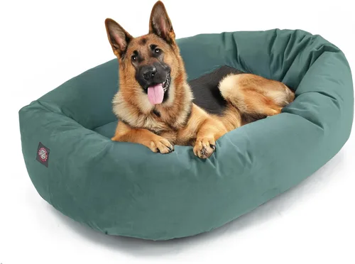 Vista 52 de Majestic Pet Cama para perros calmante de microterciopelo de 24 pulgadas, lavable – Cama redonda suave y acogedora para perros con soporte