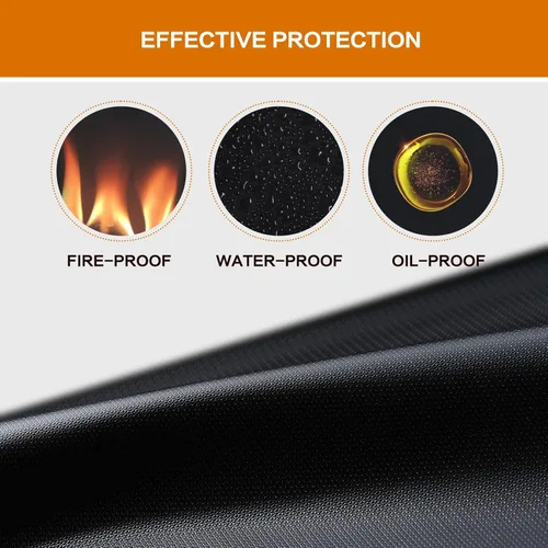 Vista 4 de SUITMAT Tapete resistente al calor para encimera, tapete ignífugo e impermeable para parrilla de mesa al aire libre, protector de cubierta al aire