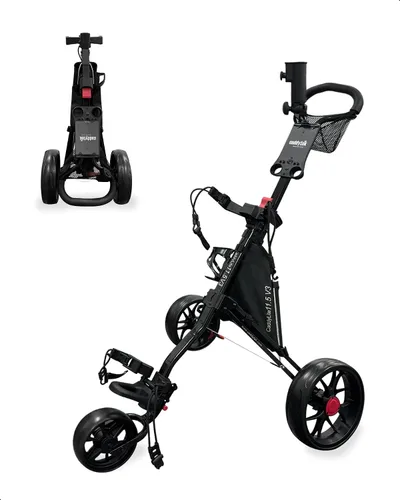 Caddytek CaddyLite 11.5 V3 Carrito de Golf Push - Carrito de Bolsa de Golf Plegable de Aluminio Ligero de 3 Ruedas con Marco de Cuatro Pliegues,