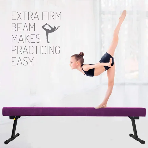 Vista 6 de 6ft/8ft Gymnastics Balance Beam, High and Low Floor Beam Gymnastics Equipment for Kids/Adults,Gymnastics Beam for Training