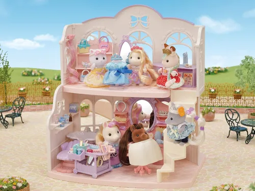 Vista 35 de Calico Critters Pony's Vanity Dresser Set, juego de casa de muñecas con figura y accesorios