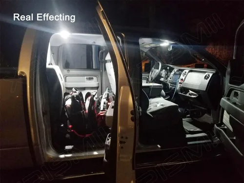 Vista 4 de 9 piezas 6000K blanco F150 Kit de luz LED interior de repuesto para Ford F-150 2009 2010 2011 2012 2013 2014, con diagrama de colocación