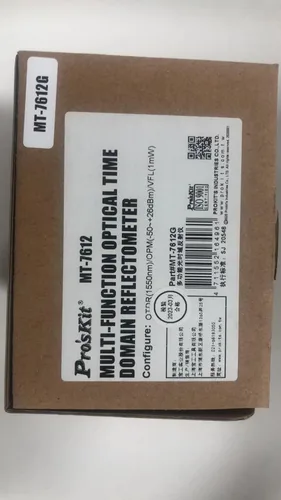 Vista 2 de Pro'sKit Tool Solutions MT-7612 Reflectómetro óptico multifunción de dominio de tiempo Medidor de potencia/OTDR/VFL 3.2 "LCD a color grande 0.1 ~ 80