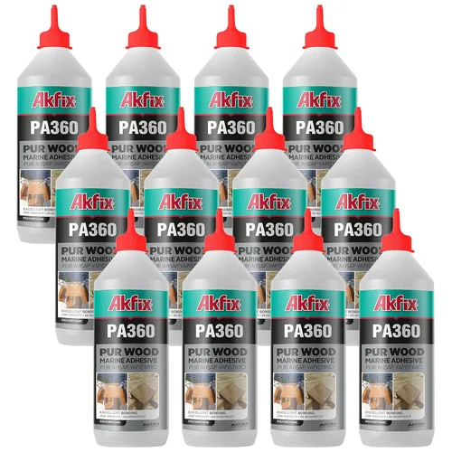 Vista 10 de Akfix PA370 - Pegamento transparente de poliuretano de secado rápido, adhesivo marino para barcos y carpintería, pegamento de madera más fuerte