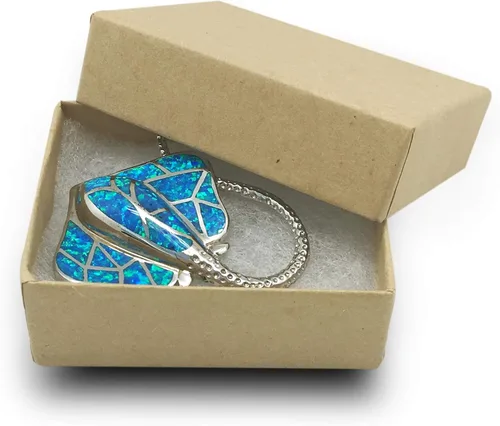 TheDisplayGuys - Paquete de 25 cajas de regalo de cartón para joyería con relleno de algodón #11, color marrón kraft (2.1" x 1.8" x 0.8") - para