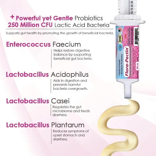 Vista 6 de Pasta oral para perros y gatos, ayuda a reducir las heces sueltas ocasionales y la diarrea, equilibra el pH intestinal, apoya la digestión normal