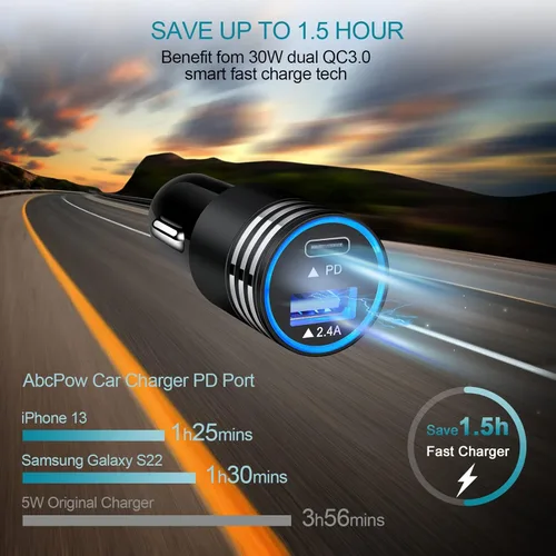 Vista 3 de Cargador de coche de carga rápida 30 W USB C adaptador de coche, cable tipo C a C para Google Pixel 10a 10 Pro XL/Fold 9 Pro, 8a 8 7a 7 6a 6 5 4a 3a