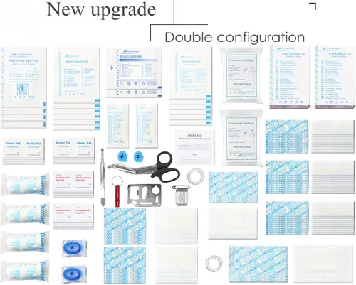 Vista 4 de SHBC Kit de primeros auxilios impermeable (228 piezas) con todos los suministros básicos o avanzados que necesitas. Adecuado para emergencias