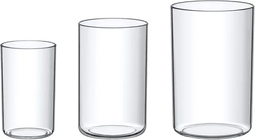 Vista 5 de Amazing Abby Jarrones cilíndricos de plástico, juego de 3 piezas, 6 pulgadas + 8 pulgadas + 9 pulgadas de alto