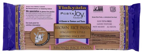 Pasta de arroz integral Tinkyada, espaguetis, 16 oz (paquete de 12)