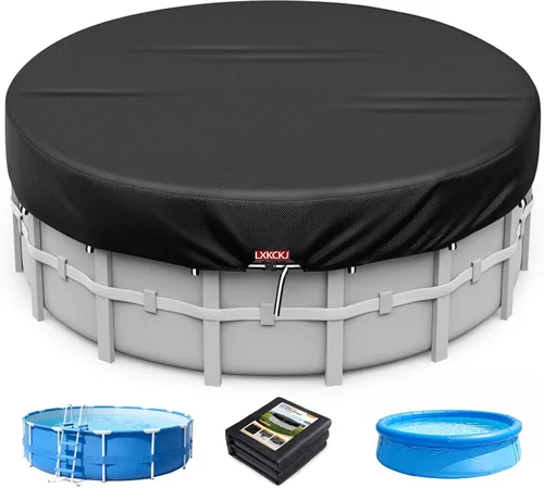 Vista 12 de LXKCKJ Cubierta de Piscina Redonda de 6 Pies, Cubiertas Solares para Piscinas Sobre el Suelo, Cubiertas de Piscina de Tanque de Almacenamiento