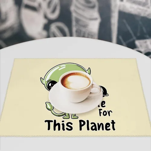 Vista 7 de Alienes Cute for This Planet Placemats Set of 6 Resistant Table Mats Washable Place Mats for Dinner Party Table Decoration
