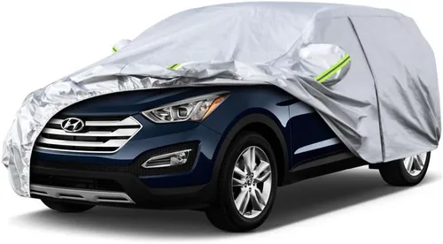 Vista 16 de KouKou Funda impermeable para automóvil SUV adecuada para BMW X1 de 2009 a 2025, 7 capas a prueba de viento para todo tipo de clima, cubierta