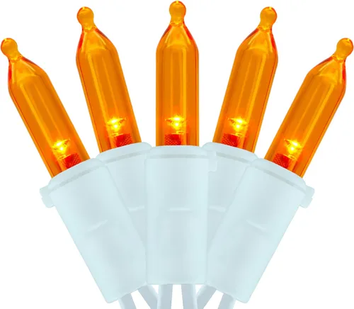 Vista 8 de YULETIME 200 Luces LED Azules de Navidad con Cable Azul, Paquete de 2 Tiras de 33 Pies, 100 Luces, Juego de Luces Navideñas Certificadas UL