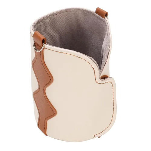 Vista 3 de Baby Bottle Warmer Sleeve, Portable Digital Display Milk Warmer, 26 Level Temperature Settings, Lightweight Travel Warm Bag for Outdoor, PU Leather