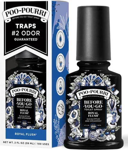 Vista 15 de Poo-Pourri Before-You-Go - Aerosol para inodoro, color Royal Flush, tamaño de viaje, 0.3 onzas líquidas, eucalipto y menta verde