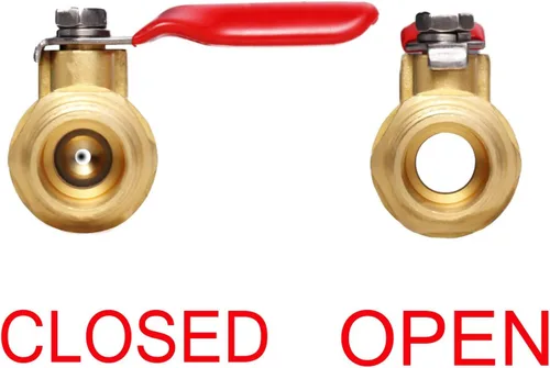 Vista 3 de Litorange 2 piezas de latón sin plomo Mini válvula de bola interruptor de apagado 1/4 "NPT macho x 1/4 pulgadas NPT hembra accesorios de tubería