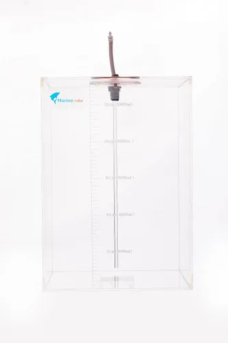 Vista 2 de Marine Color Acryli Made - Cubo de almacenamiento de líquidos que funciona con bomba dosificadora, contenedor de depósito con sistema de cierre