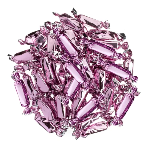 Vista 7 de Caramelos envueltos individualmente en color rosa claro, bolsa de 2 libras, aproximadamente 190