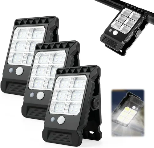 Vista 9 de Solar Clip Light with Motion Sensor, 2026 New USB Solar Charging Clip Lights, Multifunctional Portable Rechargeable LED Light for Camping
