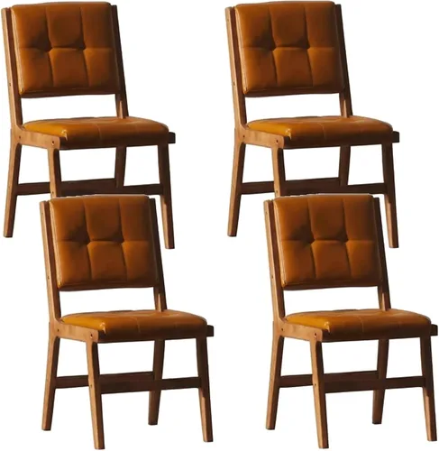 Vista 14 de Sillas de comedor, sillas de cocina, juego de 1/2/4, silla de comedor de madera, asiento de comedor tapizado rústico, silla auxiliar para comedor