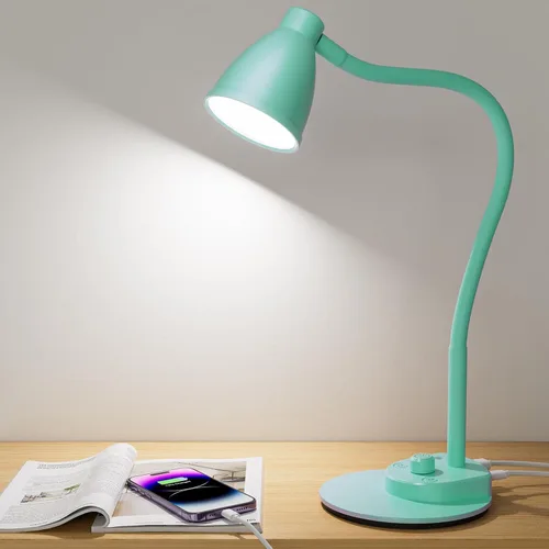 Vista 10 de BOHON Lámpara de Escritorio LED con Puerto de Carga USB, 3 Modos de Color Completamente Regulable Lámpara de Lectura, Lámpara de Trabajo