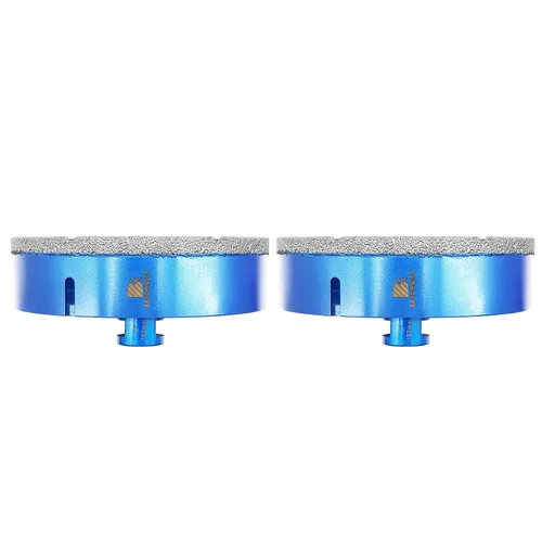 Vista 10 de Broca de núcleo de diamante de 1/4 de pulgada para baldosas de porcelana, cerámica, mármol, granito, perforación, 2 piezas de sierra de diamante