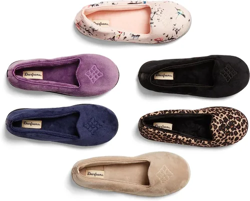 Vista 4 de Dearfoams - Rebecca Chenille cerrado espalda con pantuflas anchas