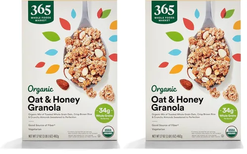 Vista 12 de 365 by Whole Foods Market, Granola orgánica de almendras y vainilla francesa, 17 onzas