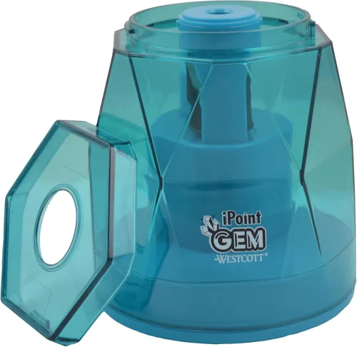 Vista 5 de Westcott iPoint® GEM - Sacapuntas con batería, color azul (00529)