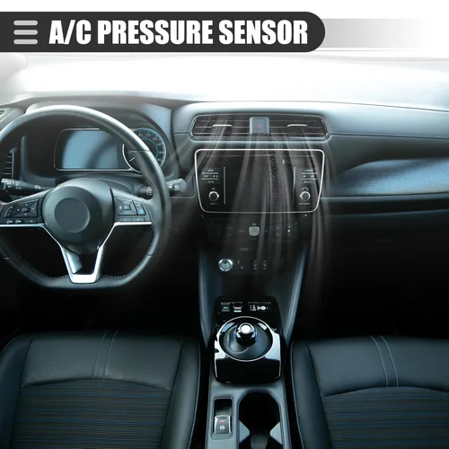 Vista 2 de Motoforti Válvula transductora de presión A/C, interruptor del sensor de presión, para BMW 128i 2008-2013, metal, negro