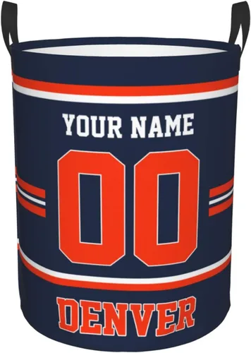 Vista 27 de Cesta de lavandería personalizada de Pittsburgh, cesta de lavandería personalizada con nombre y número, cesta de almacenamiento plegable