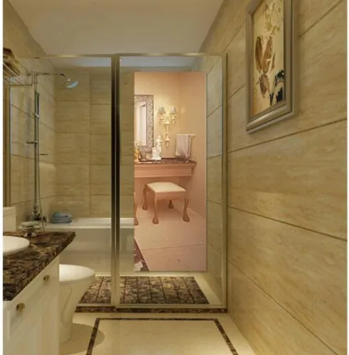 Vista 3 de Hojas de espejo flexibles, papel de espejo de 19.7 x 59 pulgadas, rollo de calcomanías autoadhesivas sin vidrio, azulejos autoadhesivos, hojas