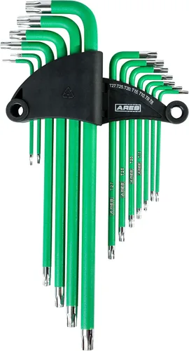 Vista 10 de ARES 44003 9-Pc Torx T-Handle Star Key Set - T10-T50, 3-Way Spinner