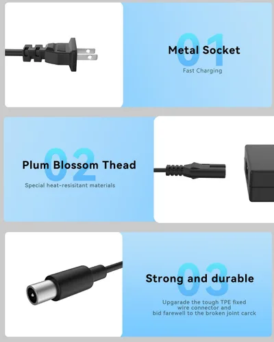Vista 2 de Adaptador de cargador UL 42V compatible con XIAOMI MI M365, M365 Pro, 1S, Pro, Pro2, Essential Scooter