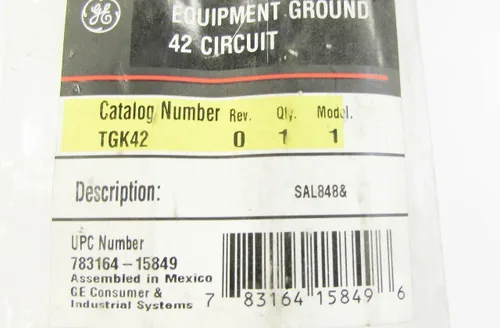 Vista 4 de GE PowerMark Gold TGK42 Kit de tierra para equipo para uso con PowerMark Gold y PowerMark Plus Loadcenter, 18 pulgadas de largo