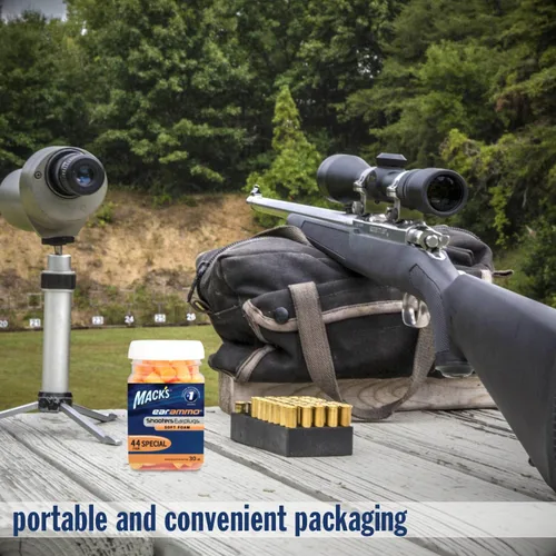 Vista 4 de Mack's Tapones para los oídos para disparar municiones – Espuma suave, 44 pares – Protección auditiva para disparar para caza, táctica, objetivo