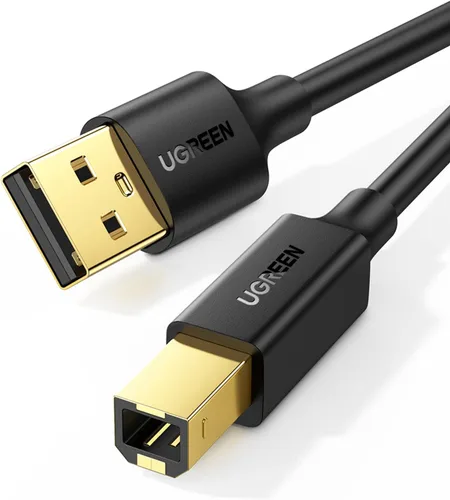 UGREEN - Cable de impresora USB A a USB B de 5 pies - Alta velocidad para HP, Canon, Brother, Samsung, Dell, Epson, Lexmark, Xerox y más