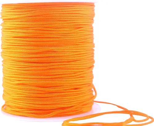 Vista 32 de KONMAY 1 rollo de cuerda de nailon de 150 yardas, trenzado de 0.016 in de nailon Shamballa Macramé/cordón de cuentas, cordón de nudo chino, cuerda