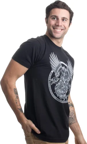 Vista 4 de Odin Camiseta de Thor nórdico de la mitología nórdica de Dios Valkyrie Valhalla Viking Raven