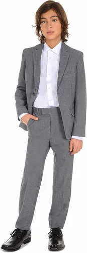 Vista 3 de Calvin Klein - Camisa de vestir de satén con manga larga para niños, estilo con puños con botones y faldón