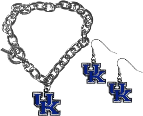 Vista 15 de Siskiyou Sports NCAA unisex-adult Chain Bracelet and Dangle Earring Set