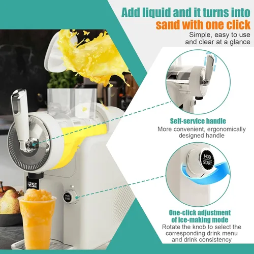 Vista 5 de Margarita Slush Machine Slushy Maker 1.8l with Rapid Cooling, LED Touch Panel, Quiet, Perfect chilled Drink Maker for Cocktails, Smoothies, Black