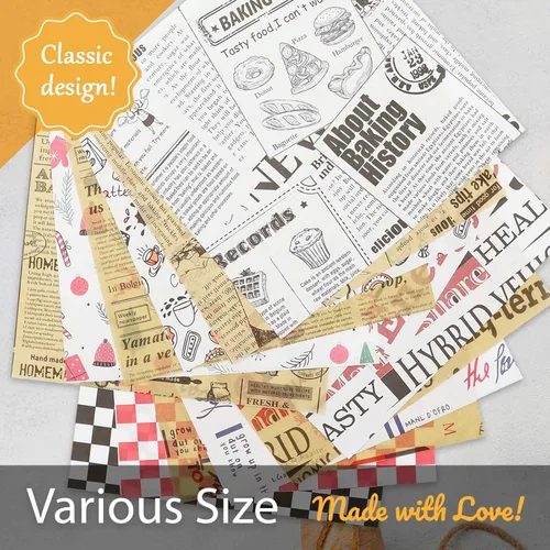 Vista 5 de 400 piezas de hojas de papel de delicatessen premium, 17,8 cm x 17,8 cm, resistentes al agua y a la grasa, forros a prueba de grasa para botes