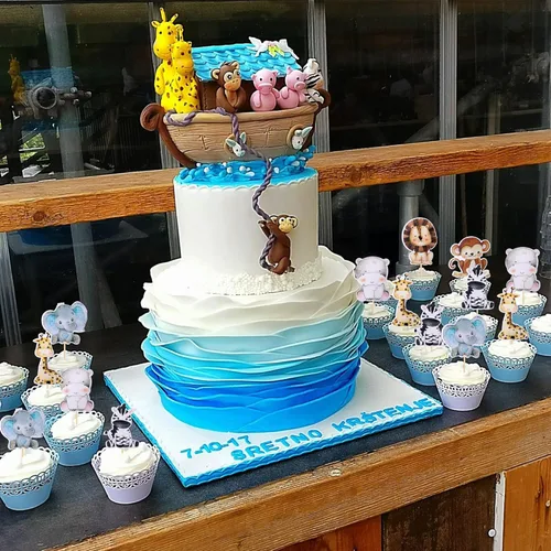 Vista 5 de 36 piezas de decoración para cupcakes de animales de la jungla, león, mono, cebra, hipopótamo, jirafa, elefante, temática de bosque, púas