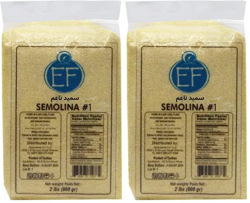 Vista 4 de Eastern Feast - Sémola #1, 2 libras (32.03 oz), 100% trigo duro, fino, envasado al vacío