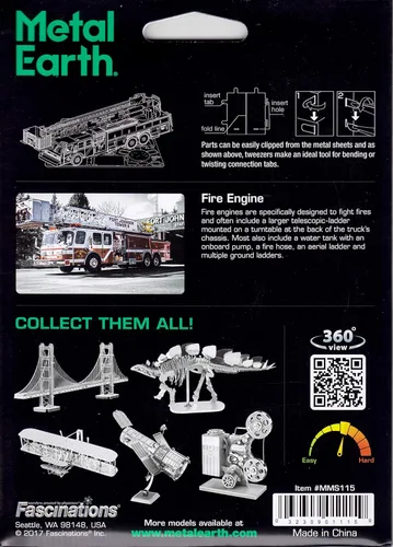 Vista 7 de Metal Earth Kit de modelo de metal 3D de camión de bomberos Fascinaciones