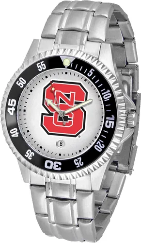 Vista 29 de SunTime Reloj de cuarzo de 1.575 in para hombre, correa de acero inoxidable de 0.787 in, esfera Gameday